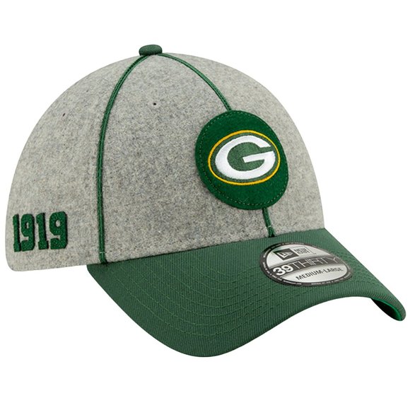 Green Bay Packers New Era 2019 NFL Official Sideline 39THIRTY Stretch Hat Cap - Picture 1 of 5